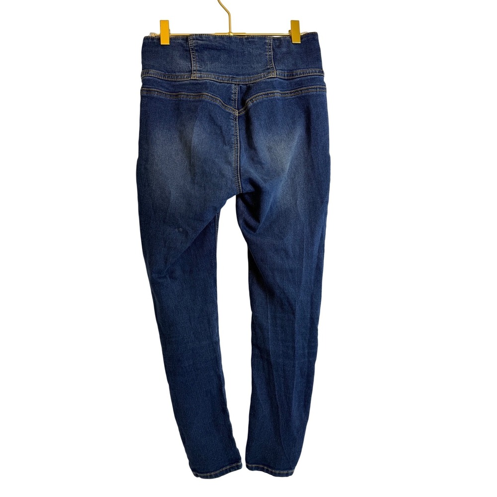 MAZY High Rise Button Fly Skinny Jeans Dark Wash Women's Size 7/8 - Picture 9 of 10